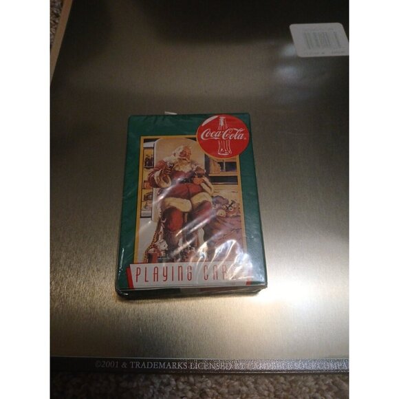 VTG 1995 Coca Cola Coke Santa Claus Christmas Playing Cards Cartes a Jouer - Picture 1 of 2